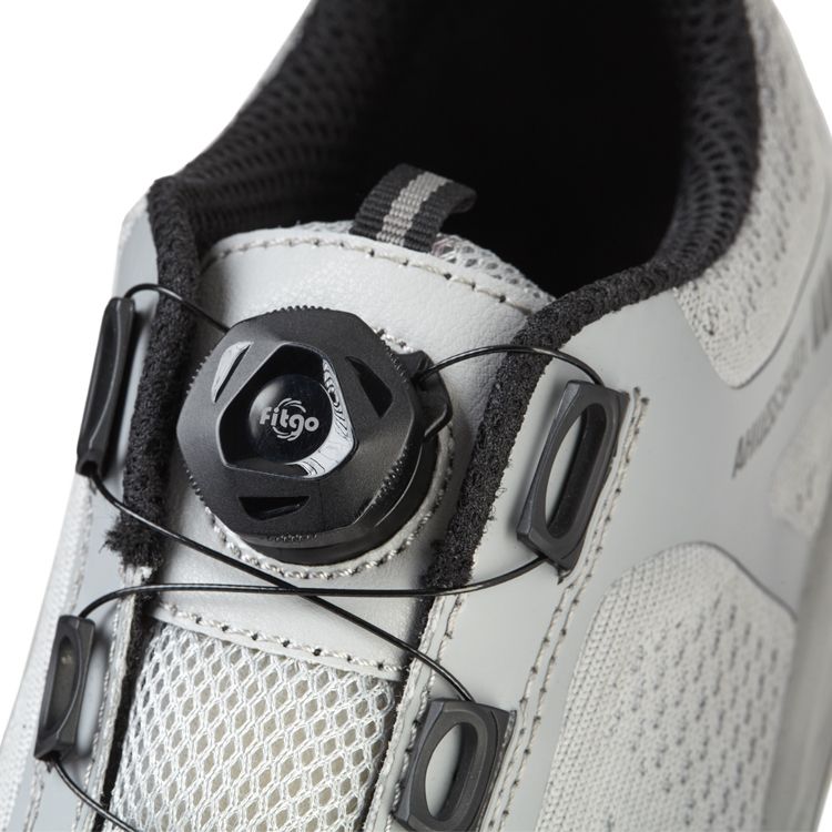 Полуботинки Капер с системой быстрой шнуровки, цв. светло-серый, КП, ПУ/ПУ