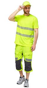 Футболка сигнальная "Флинт" фл.-желтая