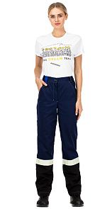 Брюки женские рабочие летние для ИТР "Виват" NEW серо-черно-красные